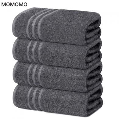 MOMOMO 4 Pack 100% Cotton Soft Bath Towels