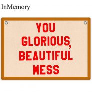 InMemory Funny Gifts Vintage Felt Banner Flag for Living Room and Office Decor