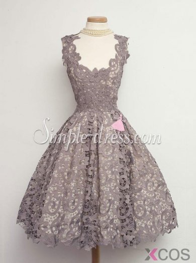 Simple-dress Hot-selling A-line Short Lace 2015 Homecoming Dresses/Party Dresses LAHD-70826