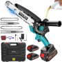 YIYYA Mini Electric Chainsaw Cordless with 2 Pack Rechargeable Batteries