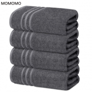 MOMOMO 4 Pack 100% Cotton Soft Bath Towels