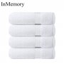 InMemory Luxury 100% Ring-Spun Cotton White Bath Towels Set of 4 (27x54 inches)