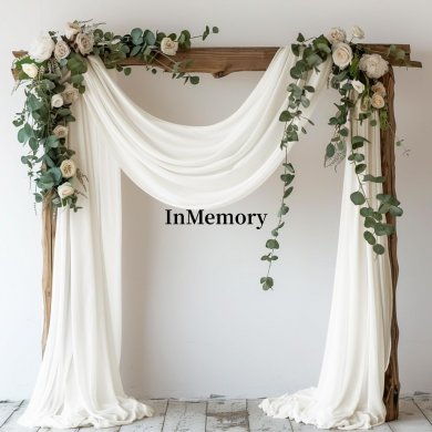 InMemory Ivory Wedding Arch Chinffon Sheer Draping Fabric 28.7" x 20FT