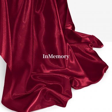 InMemory 3 Yards x 58 Inch Burgundy Satin Fabric Hand Spun Silk Fabric