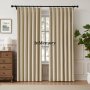 InMemory Linen Textured Weave Pinch Pleated Blackout Window Curtains